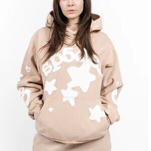 SP5DER Women's Beluga Pullover Hoodie Size L In Sand